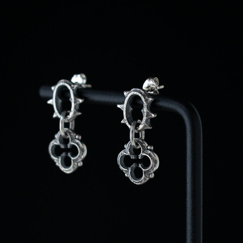 Barbed and Quatrefoil Earrings