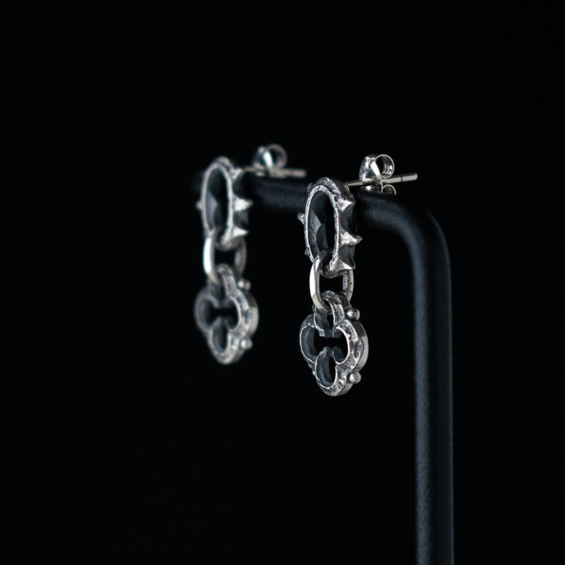 Barbed and Quatrefoil Earrings