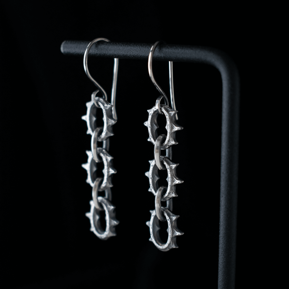 Triple Barbed Earrings