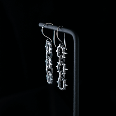 Triple Barbed Earrings