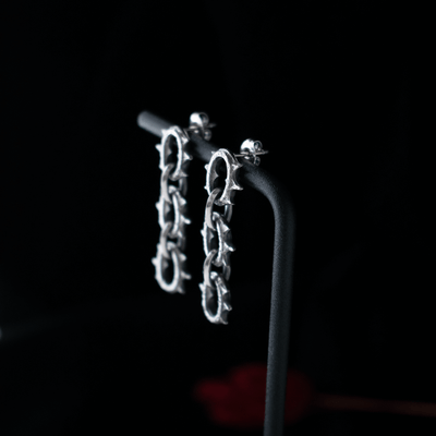 Triple Barbed Stud Earrings